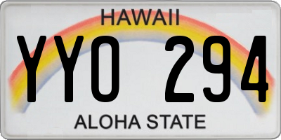 HI license plate YYO294