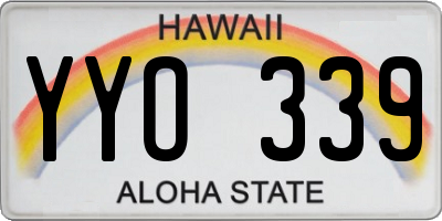 HI license plate YYO339