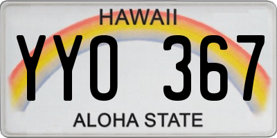 HI license plate YYO367