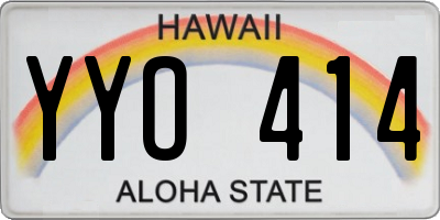 HI license plate YYO414