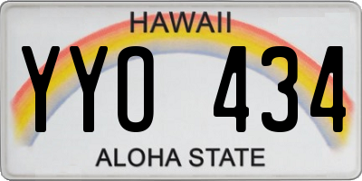 HI license plate YYO434