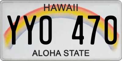 HI license plate YYO470