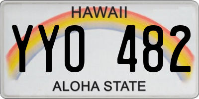 HI license plate YYO482
