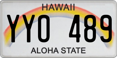 HI license plate YYO489
