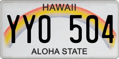 HI license plate YYO504