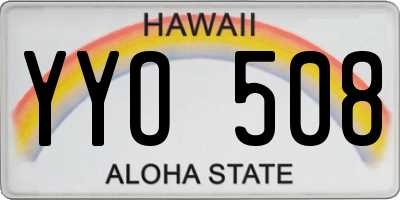 HI license plate YYO508