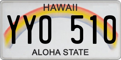 HI license plate YYO510
