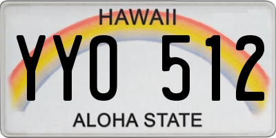HI license plate YYO512