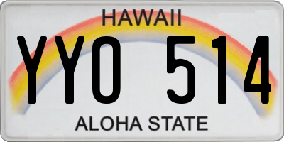 HI license plate YYO514