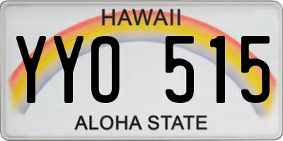 HI license plate YYO515