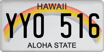 HI license plate YYO516
