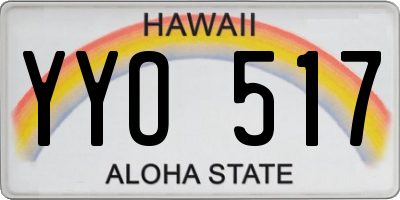 HI license plate YYO517