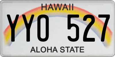 HI license plate YYO527