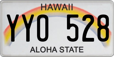 HI license plate YYO528
