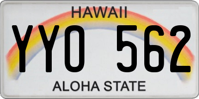 HI license plate YYO562