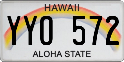 HI license plate YYO572