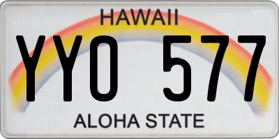 HI license plate YYO577