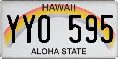 HI license plate YYO595
