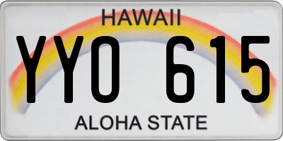 HI license plate YYO615