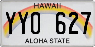 HI license plate YYO627