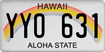 HI license plate YYO631