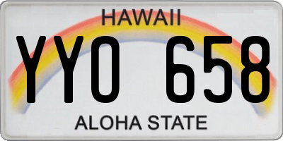 HI license plate YYO658