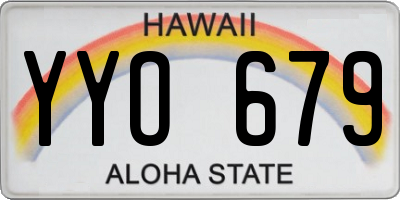 HI license plate YYO679