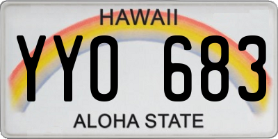 HI license plate YYO683