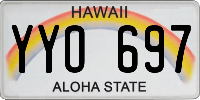 HI license plate YYO697