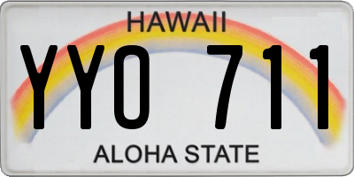 HI license plate YYO711
