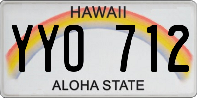 HI license plate YYO712