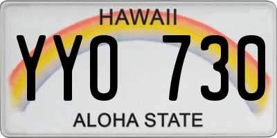 HI license plate YYO730