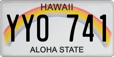 HI license plate YYO741