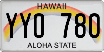 HI license plate YYO780