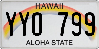 HI license plate YYO799