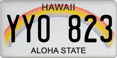 HI license plate YYO823