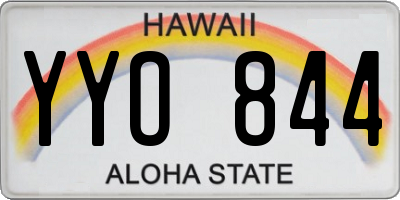 HI license plate YYO844