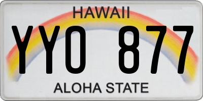 HI license plate YYO877