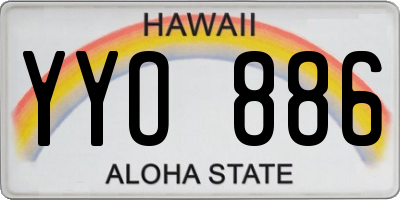 HI license plate YYO886