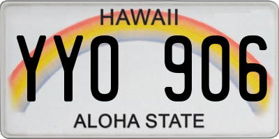 HI license plate YYO906