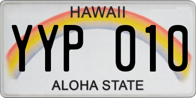 HI license plate YYP010