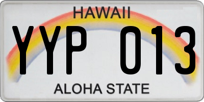 HI license plate YYP013