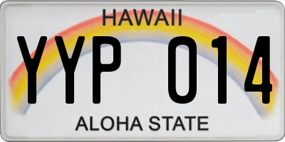 HI license plate YYP014