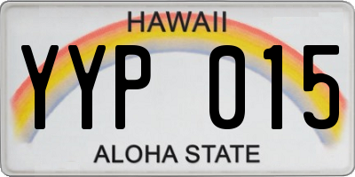 HI license plate YYP015