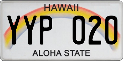 HI license plate YYP020