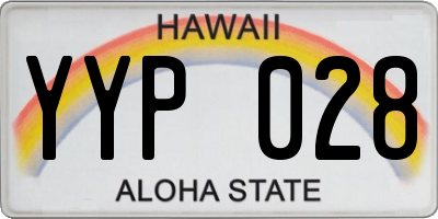 HI license plate YYP028
