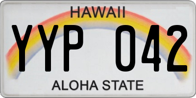 HI license plate YYP042