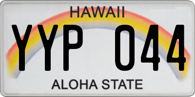 HI license plate YYP044