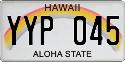 HI license plate YYP045