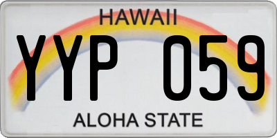 HI license plate YYP059